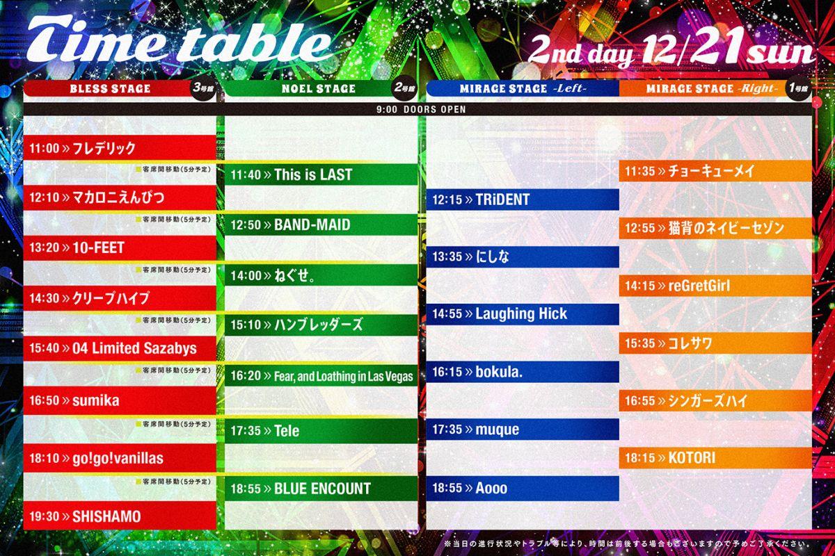 12月21日（日）ポートメッセなごや１号館～３号館 『MERRY ROCK PARADE 2025』 タイムテーブル解禁！