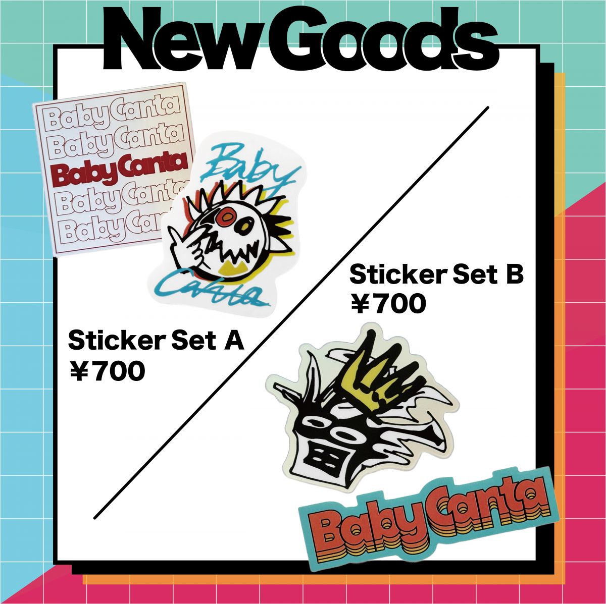 本人デザインのステッカーセットのNEW GOODS登場！
