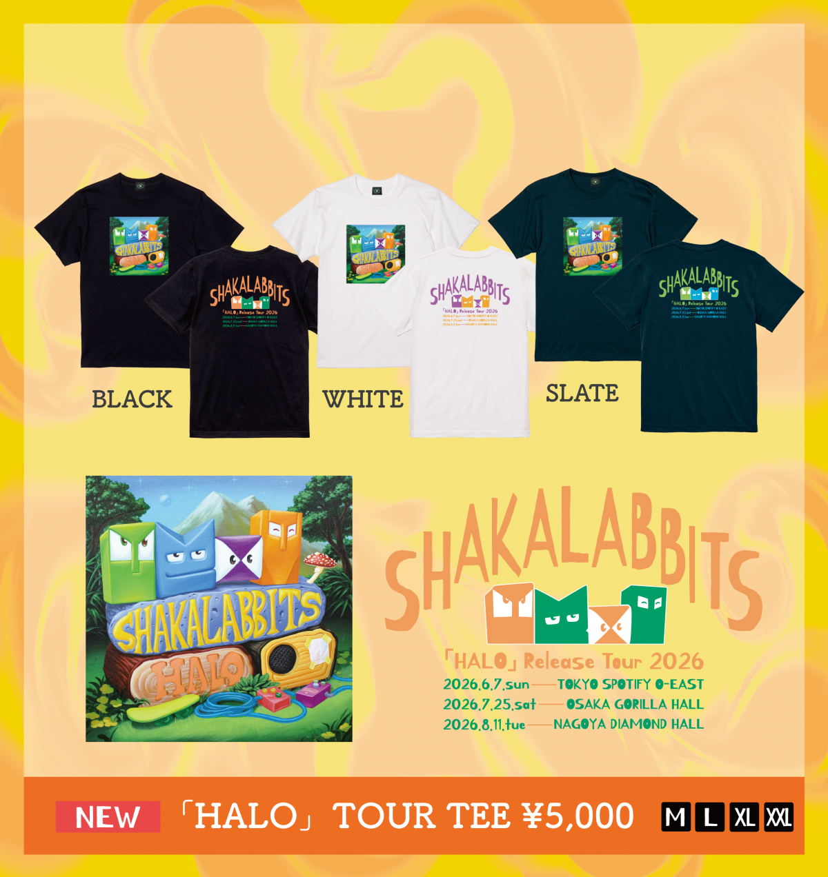 HALO」 Release Tour MERCH 解禁🌟｜ SHAKALABBITS｜SHAKALABBITS