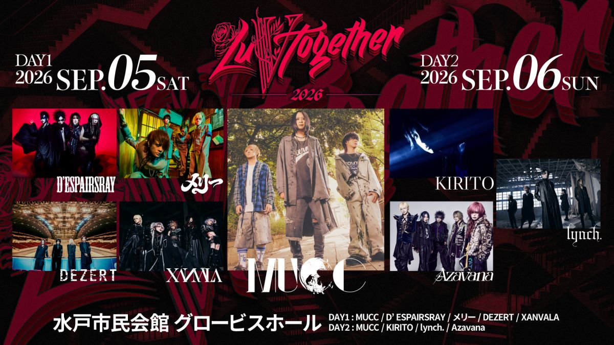 MUCC主催イベント「LuV Together 2026」出演決定！