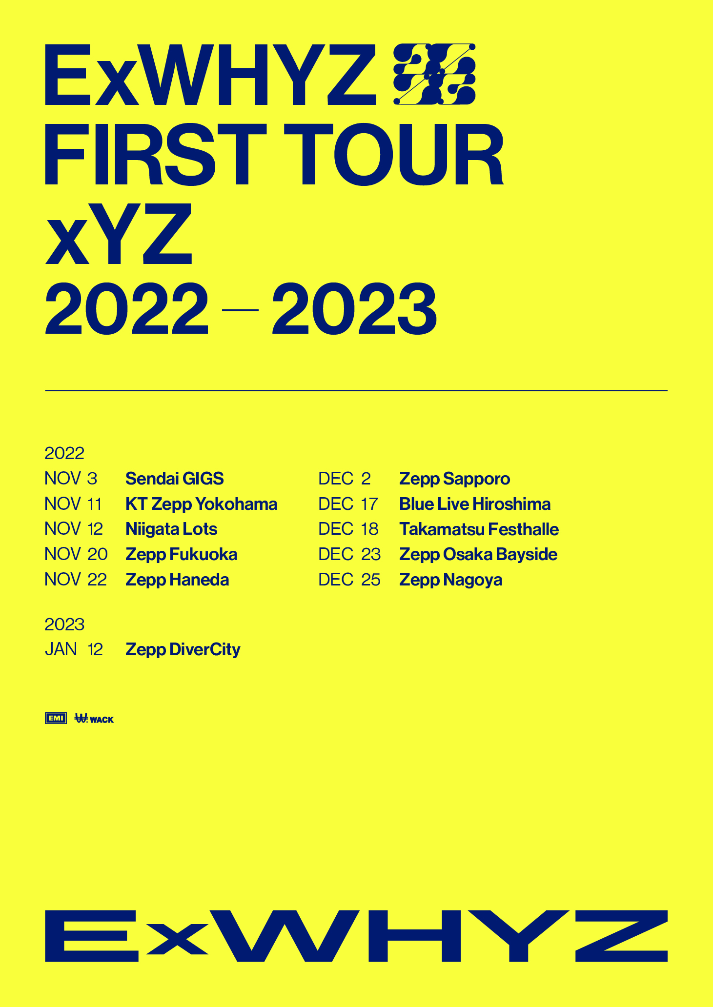 ミュージック ExWHYZ FIRST TOUR xYZ 開催決定】ExWHYZ First Tour xYZ| ExWHYZ|ExWHYZ official