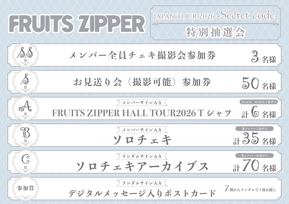 FRUITS ZIPPER JAPAN TOUR 2026 - AUTUMN - Secret Code＠大阪 グラン