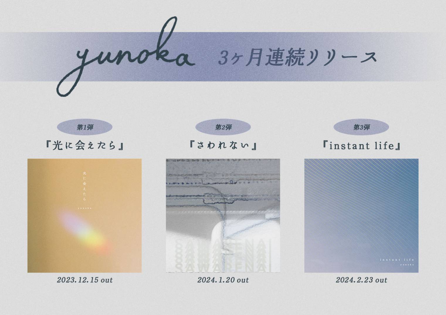 3ヶ月連続配信リリース中！